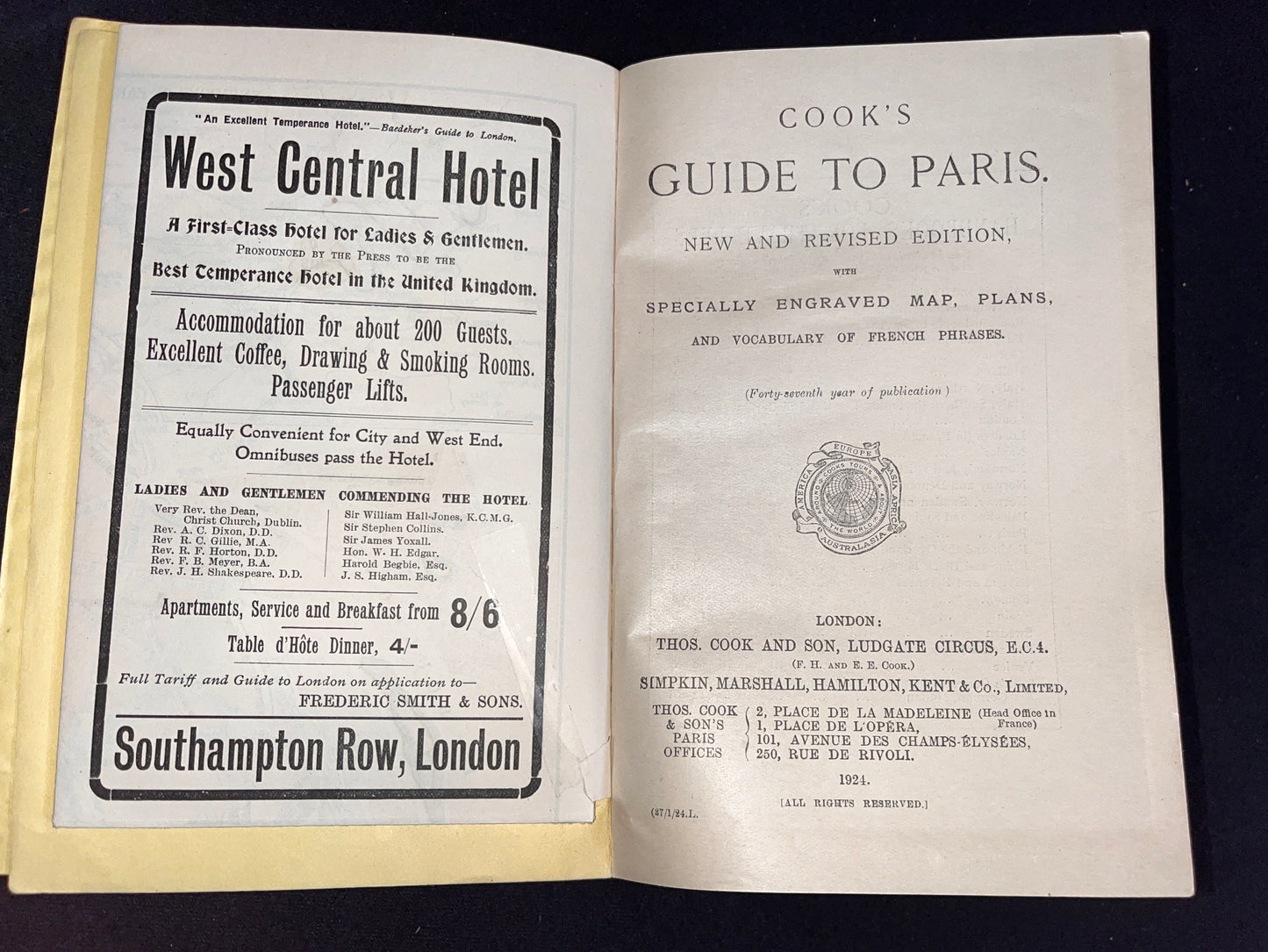 Cook's Handbook to Paris (With Maps & Vocabulary of French Phrases)