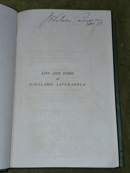 Life & Times of Machiavelli, Savonarola by Professor Villari (c. 1900)4