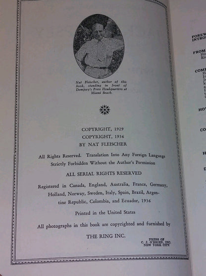 Jack Dempsey the Idol Of Fistiana by Nat Fleischer (1936) 2nd Ed Hb Book5