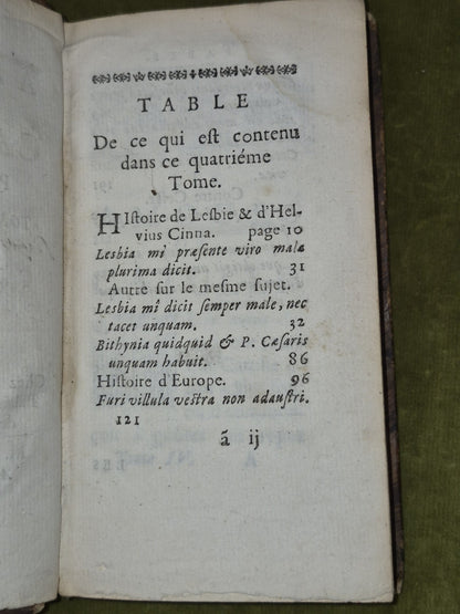 Les Amours De Catulle 1681 Tome Quatrieme Claude Barbin Paris6
