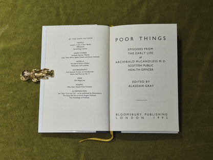Poor Things By Alasdair Gray 1992 Signed 1st Ed, 2nd Impression Bloomsbury HB DJ5