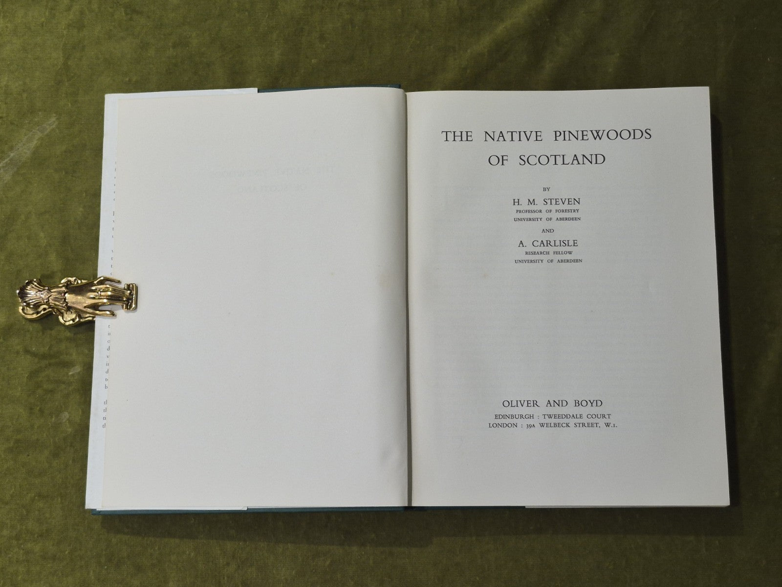 The Native Pinewoods of Scotland - H. M Steven & A. Carlisle, 1st HB DJ 19595