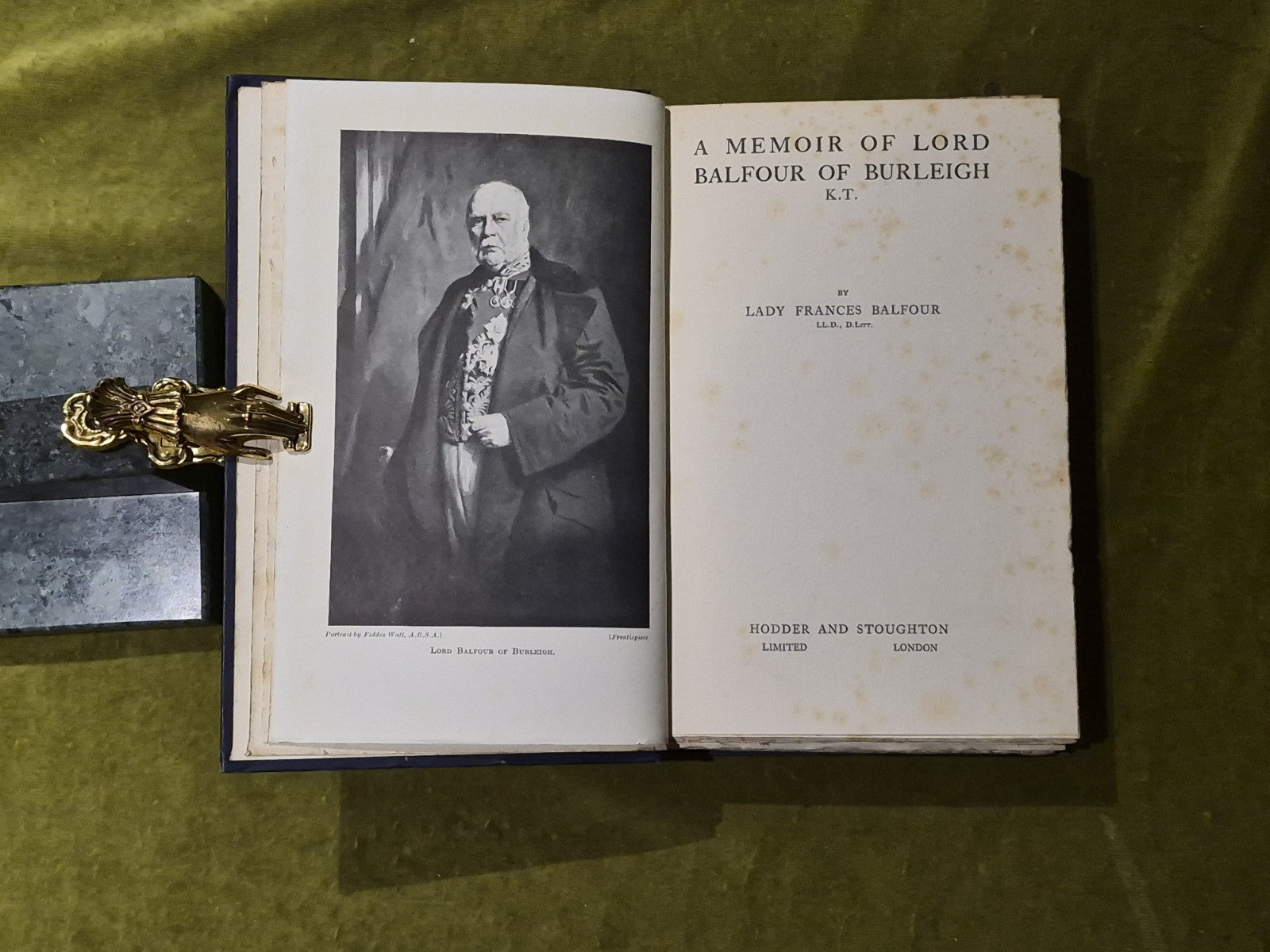 A Memoir of Lord Balfour of Burleigh - Lady Frances Balfour - Hodder & Stoughton5