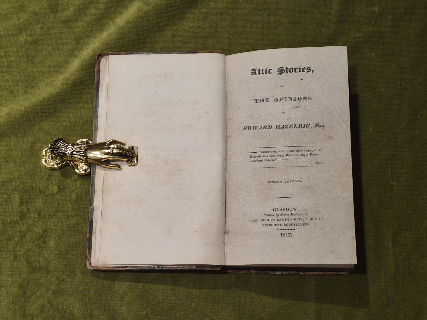 Attic Stories Or The Opinions of Edward Hazelrig Esq 2nd edition 18175