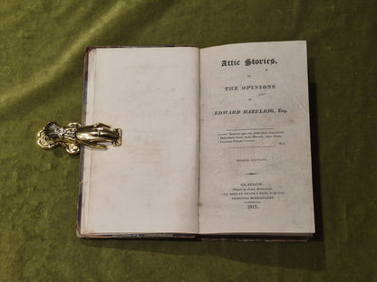 Attic Stories Or The Opinions of Edward Hazelrig Esq 2nd edition 18175