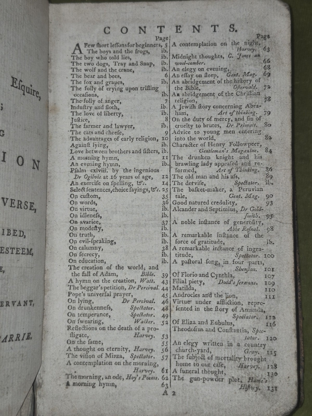 A Collection of English Prose and Verse Alexander Barrie use of Schools 17997