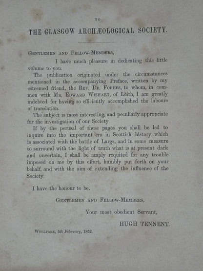 Norwegian Invasion of Scotland 1263 Hugh Tennent 1862 Bell & Bain Glasgow4