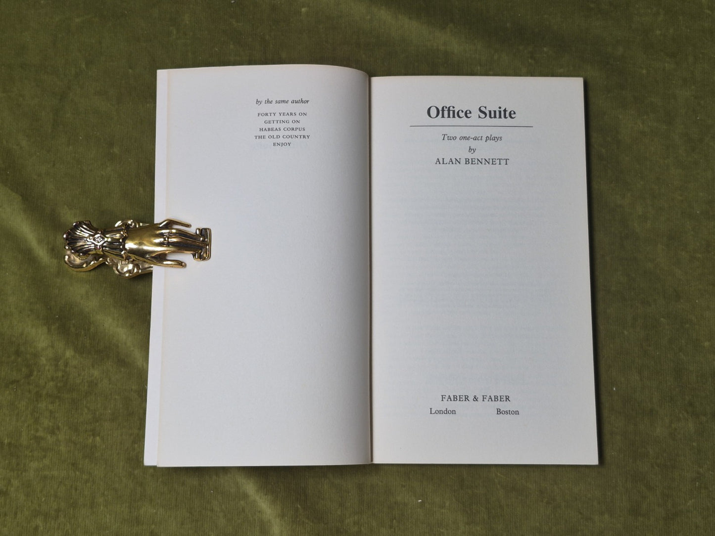 Office Suite by Alan Bennett Faber & Faber 1st Ed 1981 Paperback3