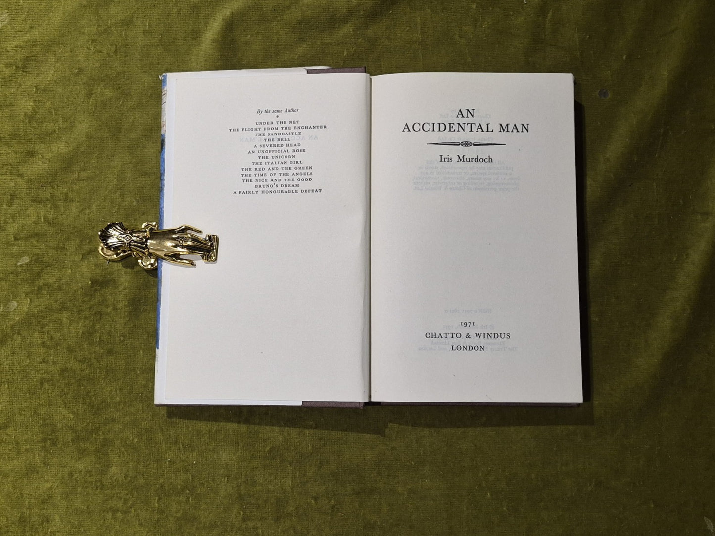 Iris Murdoch - An Accidental Man - 1st/1st 1971 in Original DW, Chatto & Windus5