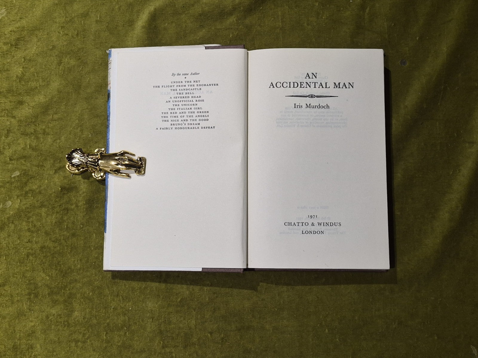 Iris Murdoch - An Accidental Man - 1st/1st 1971 in Original DW, Chatto & Windus5