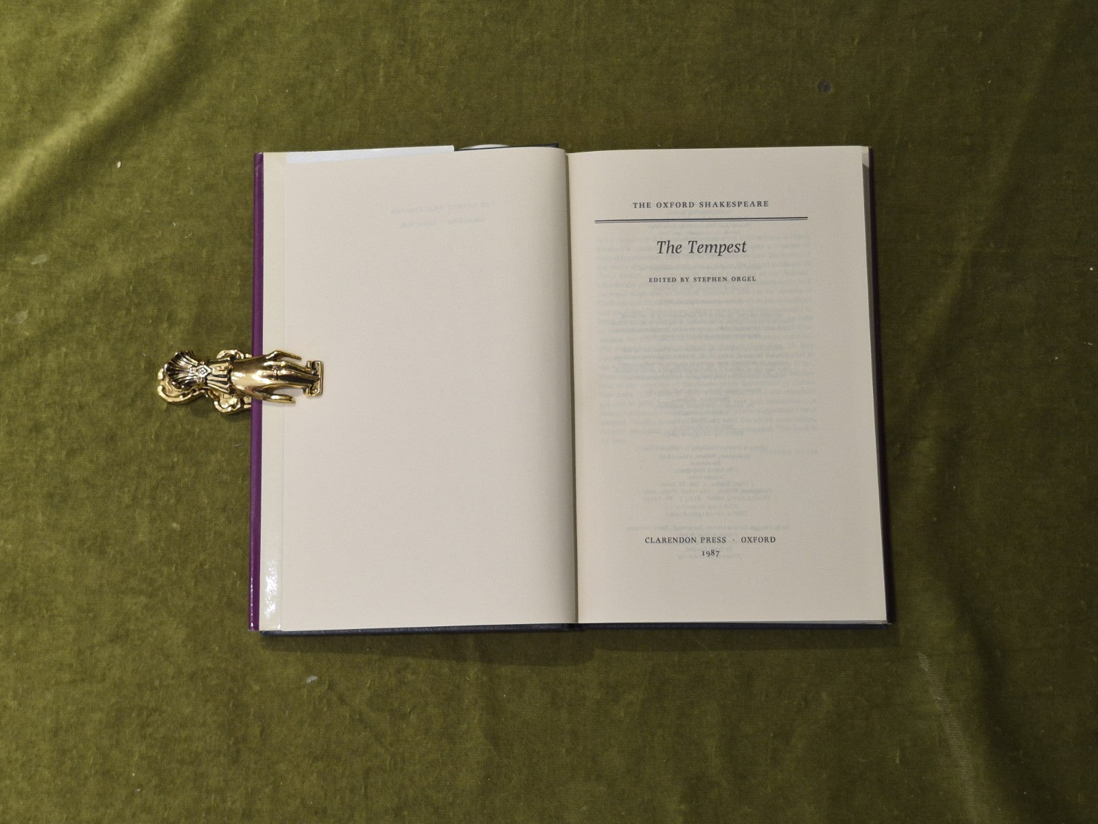 The Oxford Shakespeare - The Tempest - Ed. Stephen Orgel VGC HB DJ3