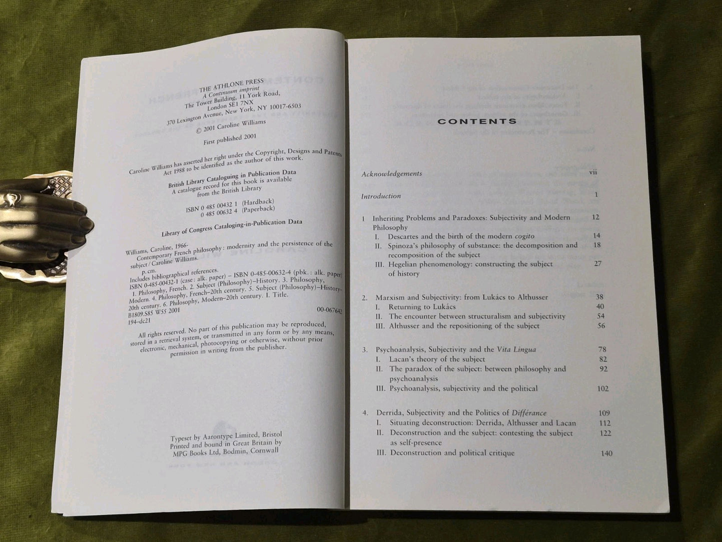 Contemporary French Philosophy: Modernity and the Persistence of the Subject4