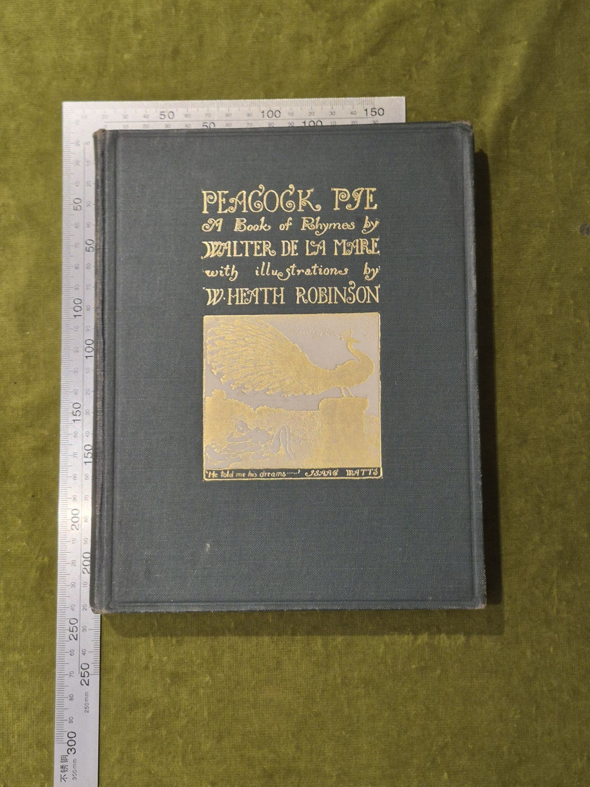 Peacock Pie - Walter De La Mare , illus W Heath Robinson 1919 1st HB3