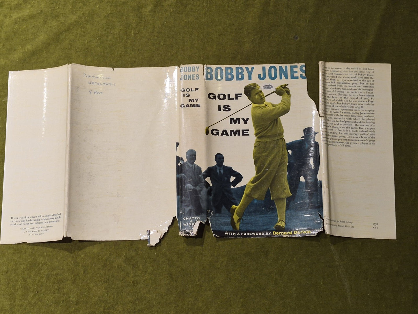 Golf Is My Game - Bobby Jones , Chatto & Windus 1961 1st HB DJ3