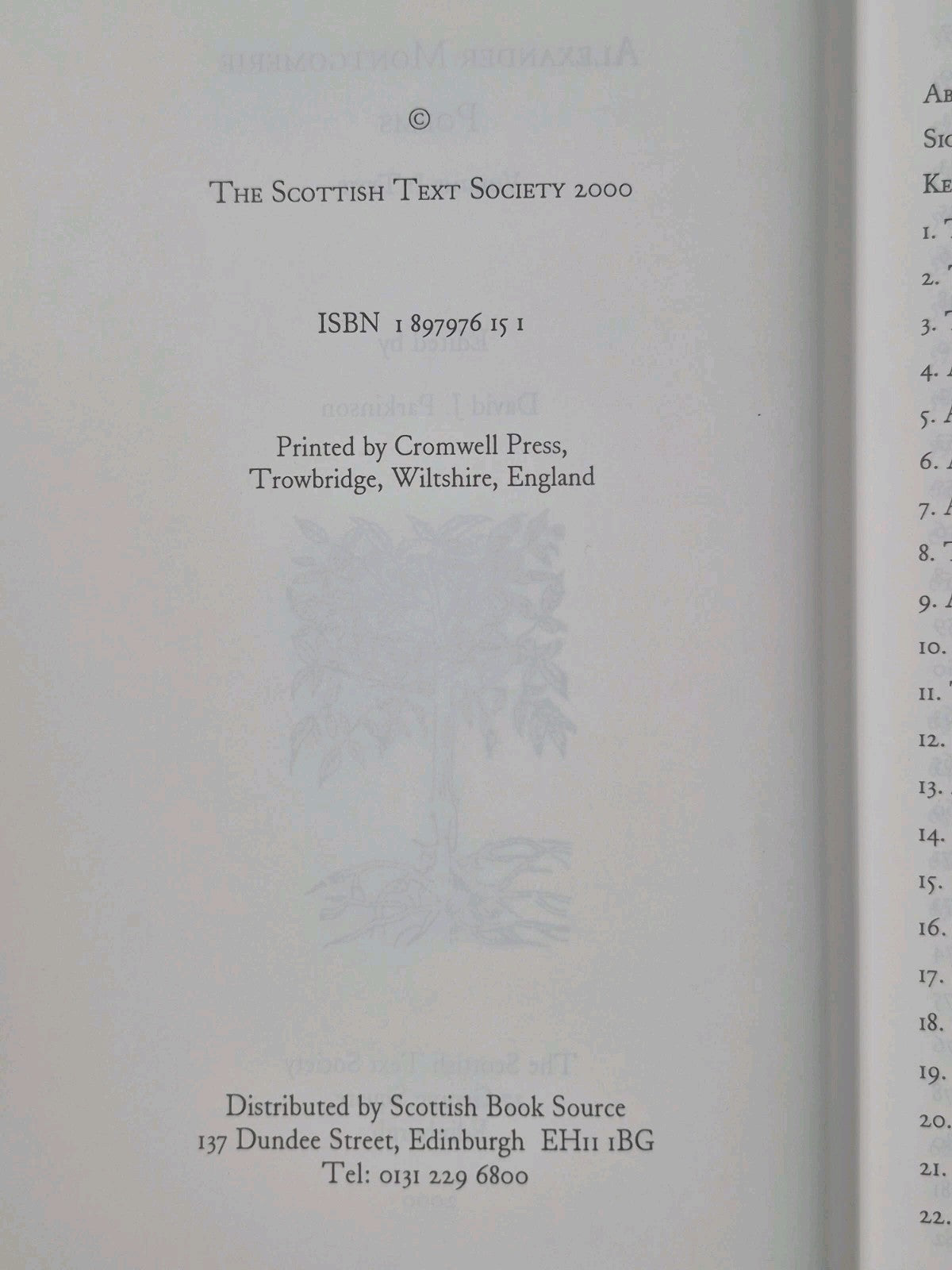 Alexander Montgomerie Poems 2000 The Scottish Text Society Complete Set6