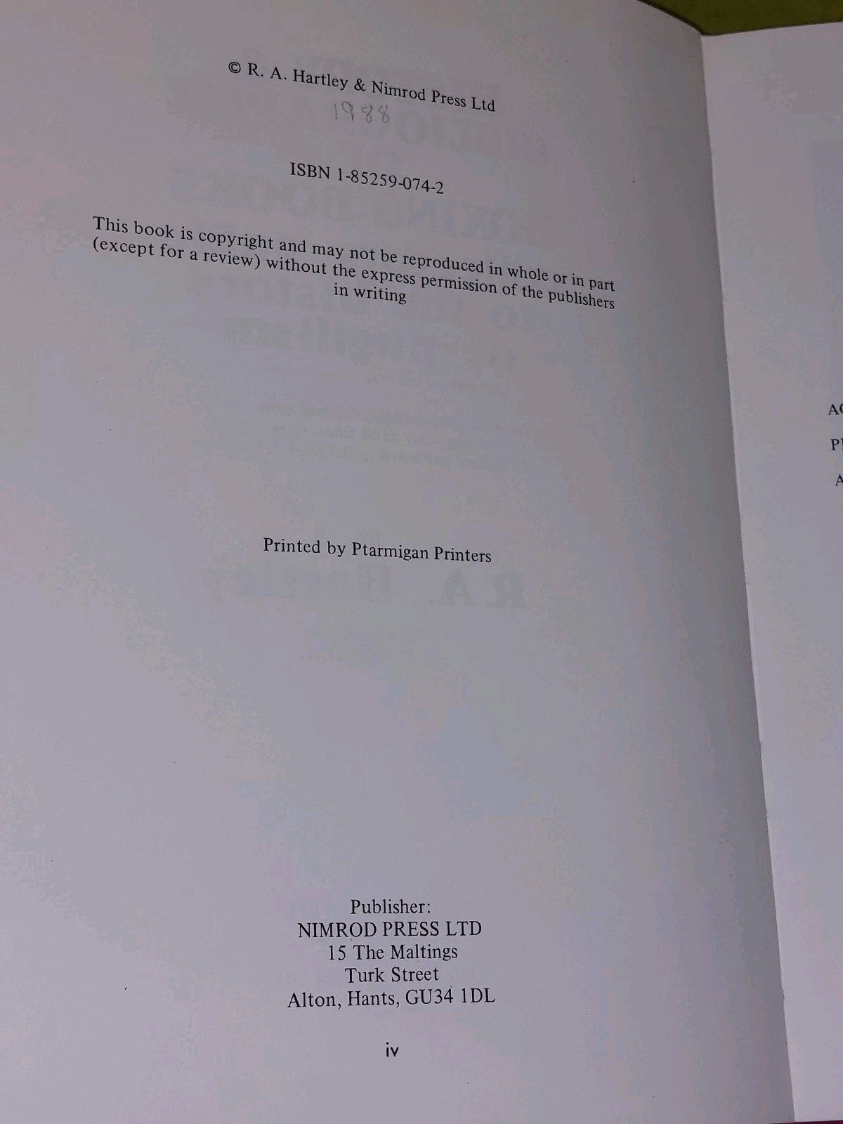 History And Bibliography Of Boxing Books By R A Hartley Hardback / Dustjacket 4