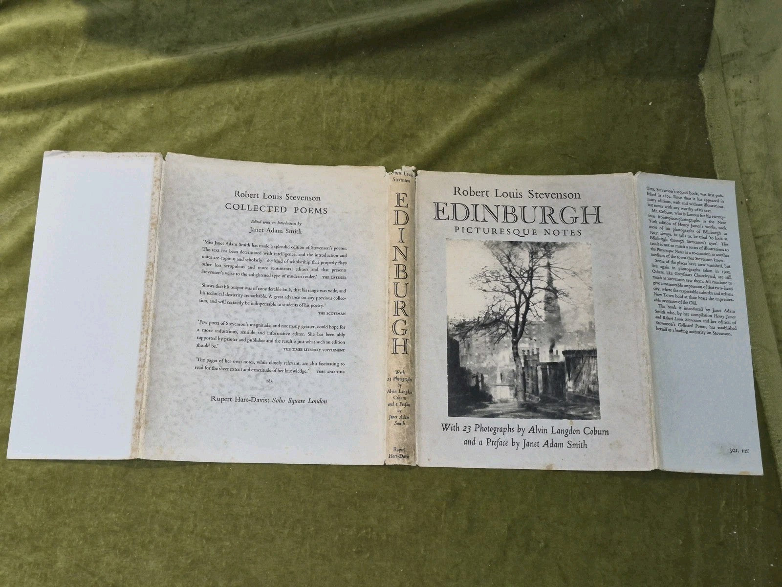 Ropbert Louis Stevenson Edinburgh Picturesque First ed Alvin Langdon Coburn 19543