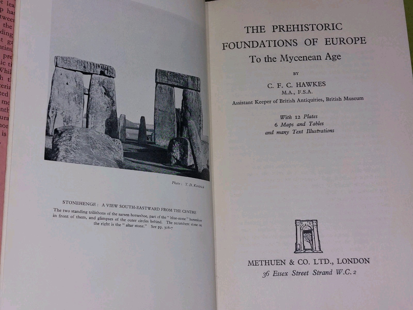 The Prehistoric Foundations of Europe ( 1940 First Edition, Dust Jacket ) Hawkes5