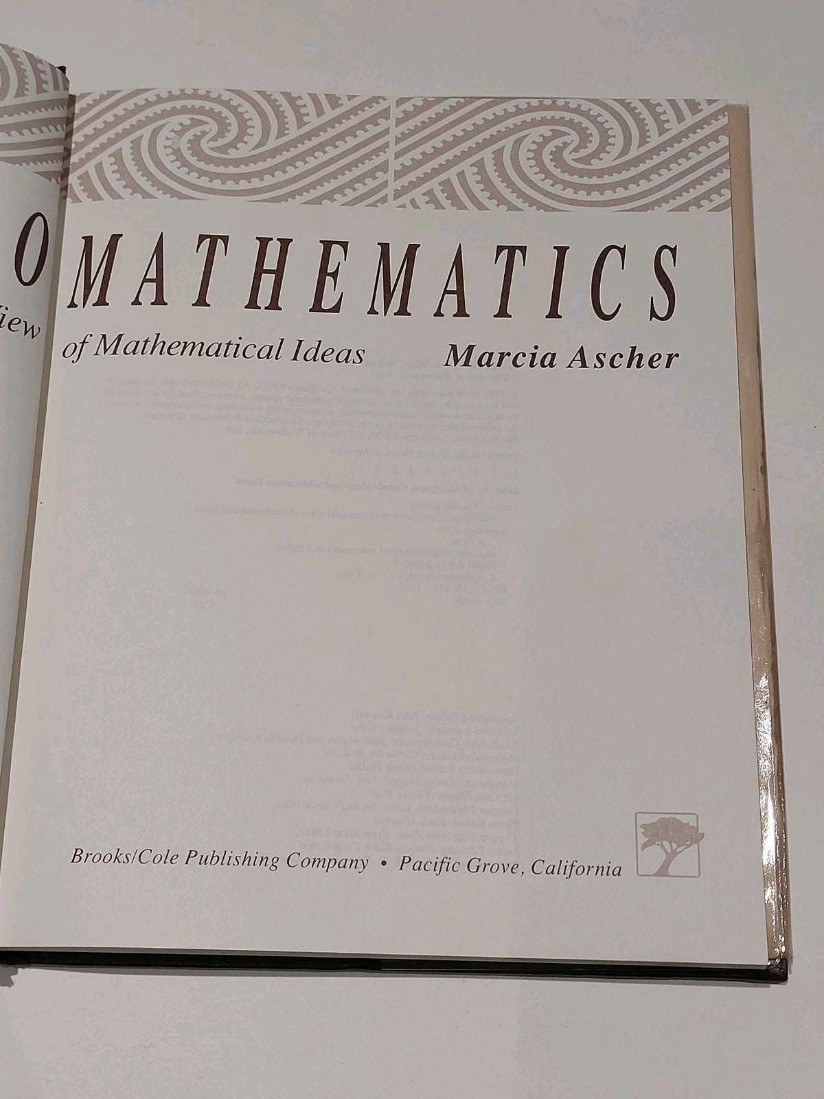 Ethnomathematics : A Multicultural View of Mathematical Ideas  Ascher 1991 Hb4