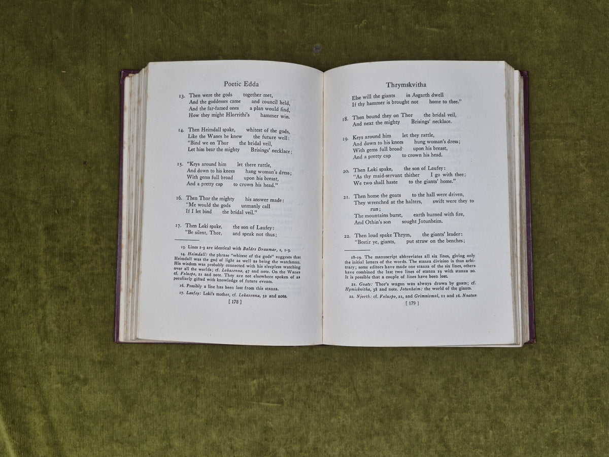 The Poetic Edda Scandinavian Classics by Henry Adams Bellows 2 Vols in 1 - 19268