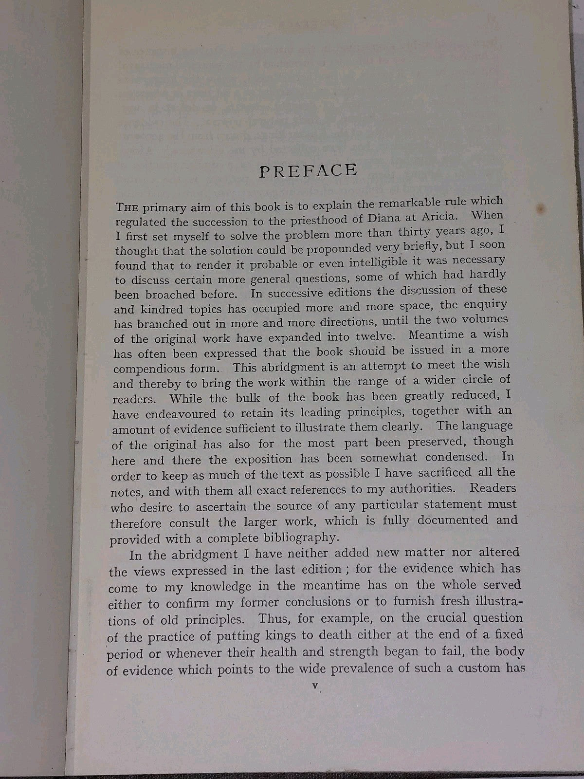 The Golden Bough Abridged  Magic And Religion by Sir James George Frazer (1932)8