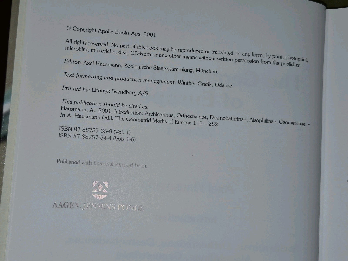 The Geometrid Moths Of Europe 20014