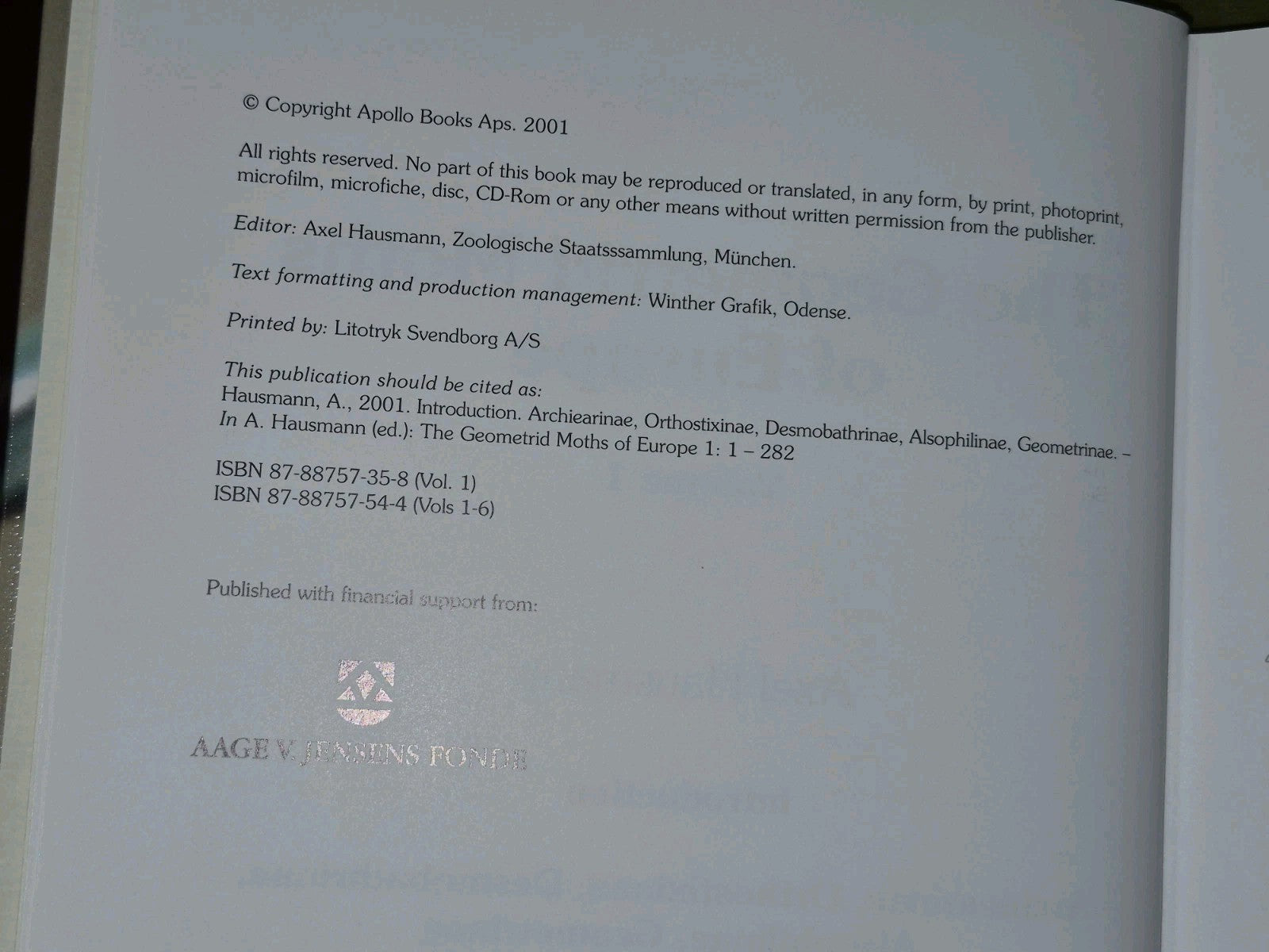 The Geometrid Moths Of Europe 20014