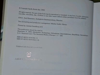 The Geometrid Moths Of Europe 20014