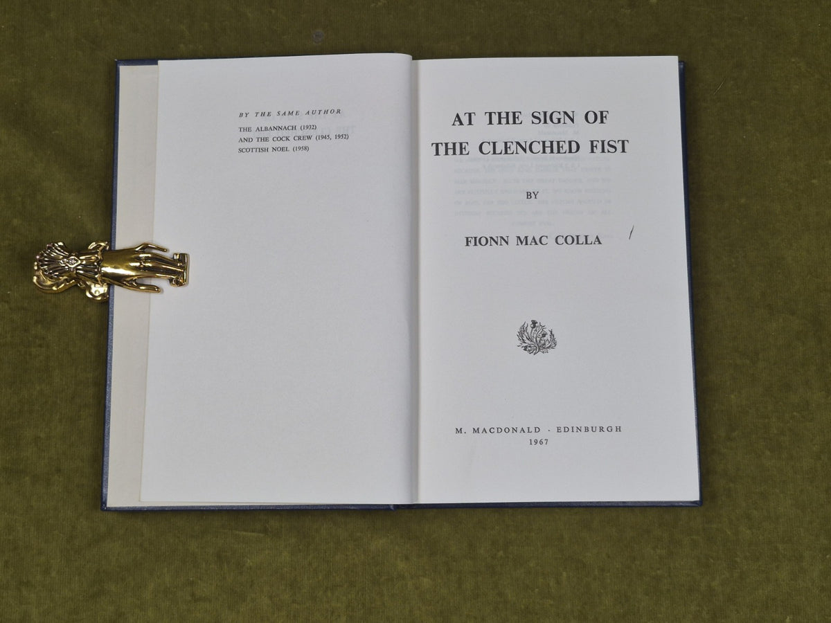 At The Sign of the Clenched Fist by Fionn Mac Colla 1st 1967 M Macdonald4