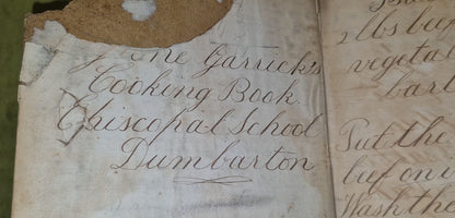 19th Century Handwritten Recipe /Cookery Book, Children's - Dumbarton Circa 18504