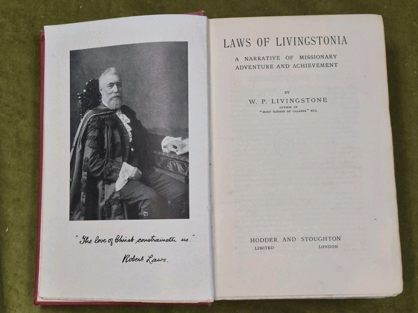 Laws of Livingstonia First Edition c1923 Hodder and Stoughton5