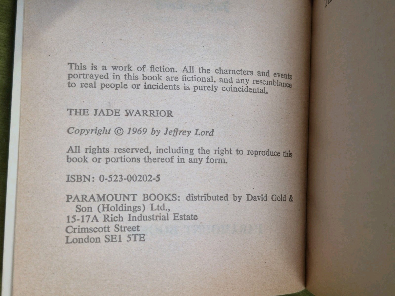 Blade Jeffrey Lord The Bronze Axe The Jade Warrior Set 1969 First Edition4