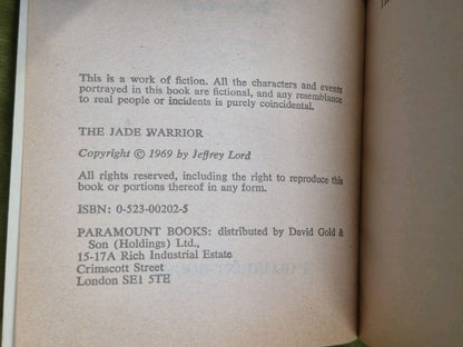 Blade Jeffrey Lord The Bronze Axe The Jade Warrior Set 1969 First Edition4