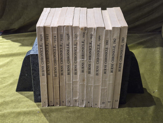 Robert Burns Chronicle Third Series 1-12, 1952-1963 , Burns Federation0