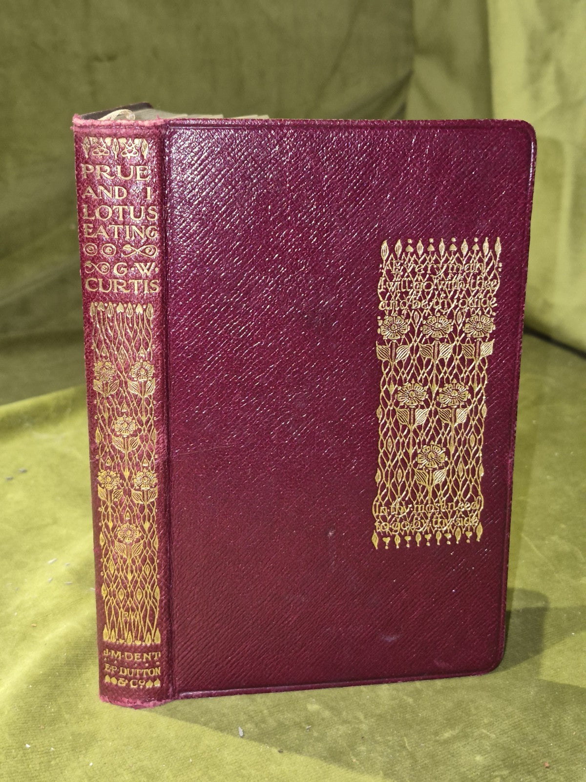 Prue and I Lotus Eating (Everyman's Library) G. W. Curtis c.19191