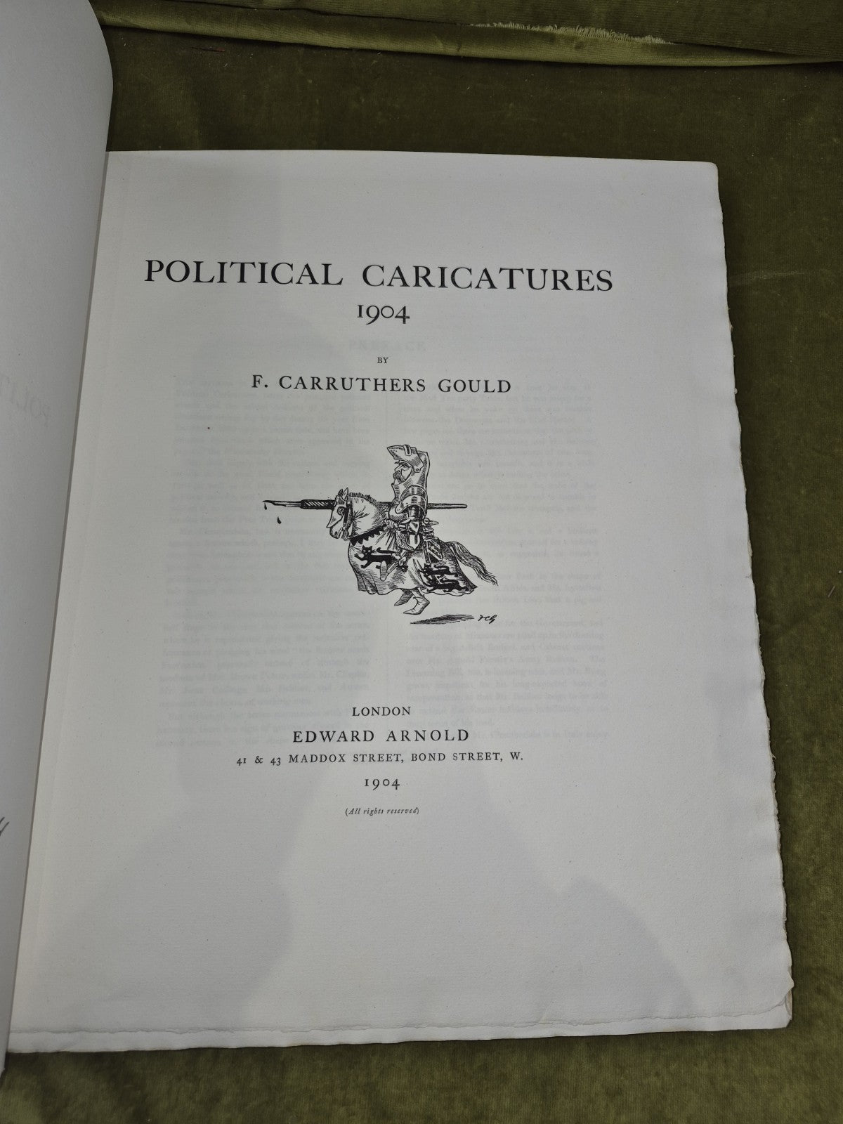Political Caricatures 1904 -  SIGNED by F Carruthers Gould , Edward Arnold 19043