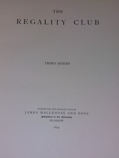 The Regality Club Complete 4 Volume Set (1889) Glasgow University Maclehose8