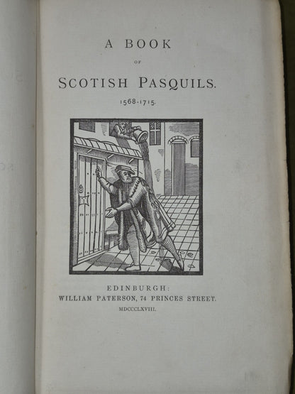 A Book of Scottish Pasquils 1868 William Paterson Edinburgh3