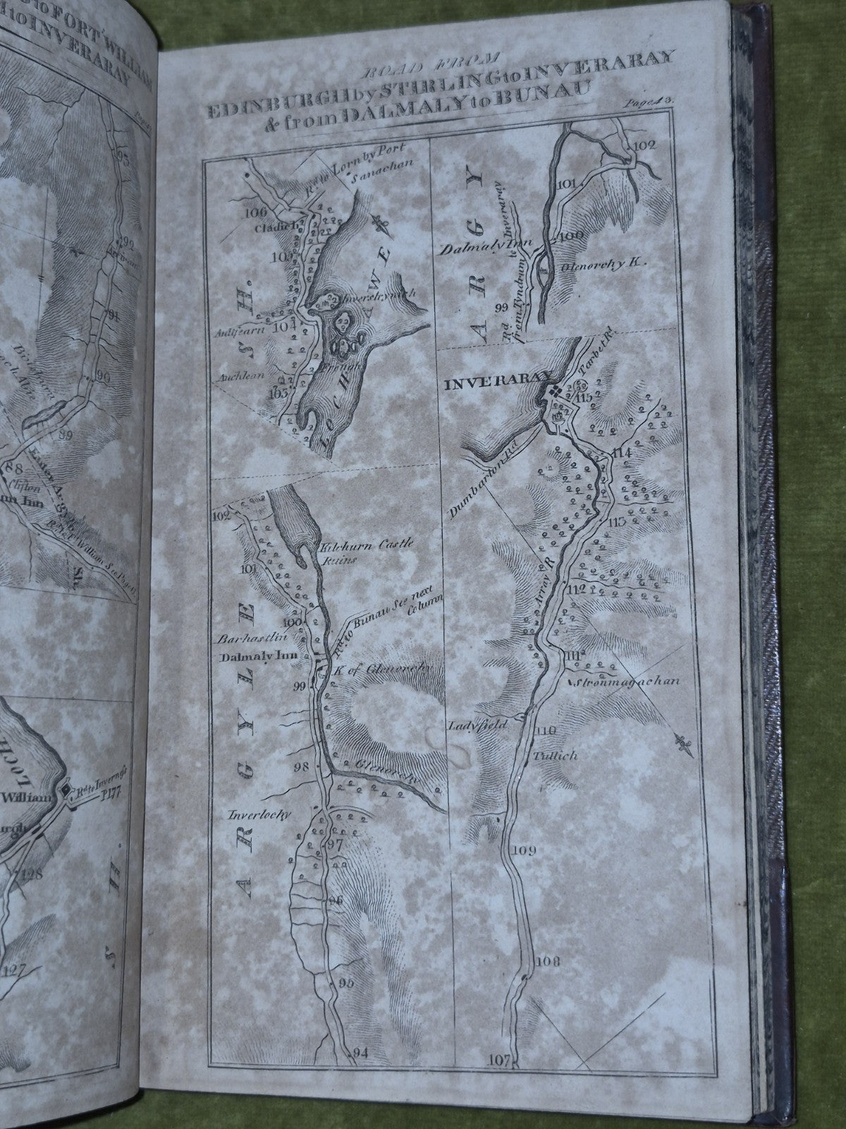 1792 Taylor & Skinner's Survey of the Roads of Scotland Pocket Edition9