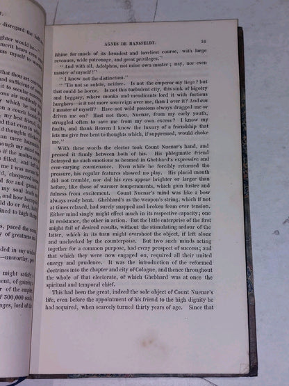 Agnes de Mansfeldt By Thomas Colley Grattan (1836) [AD Wahlen] Hb Book5