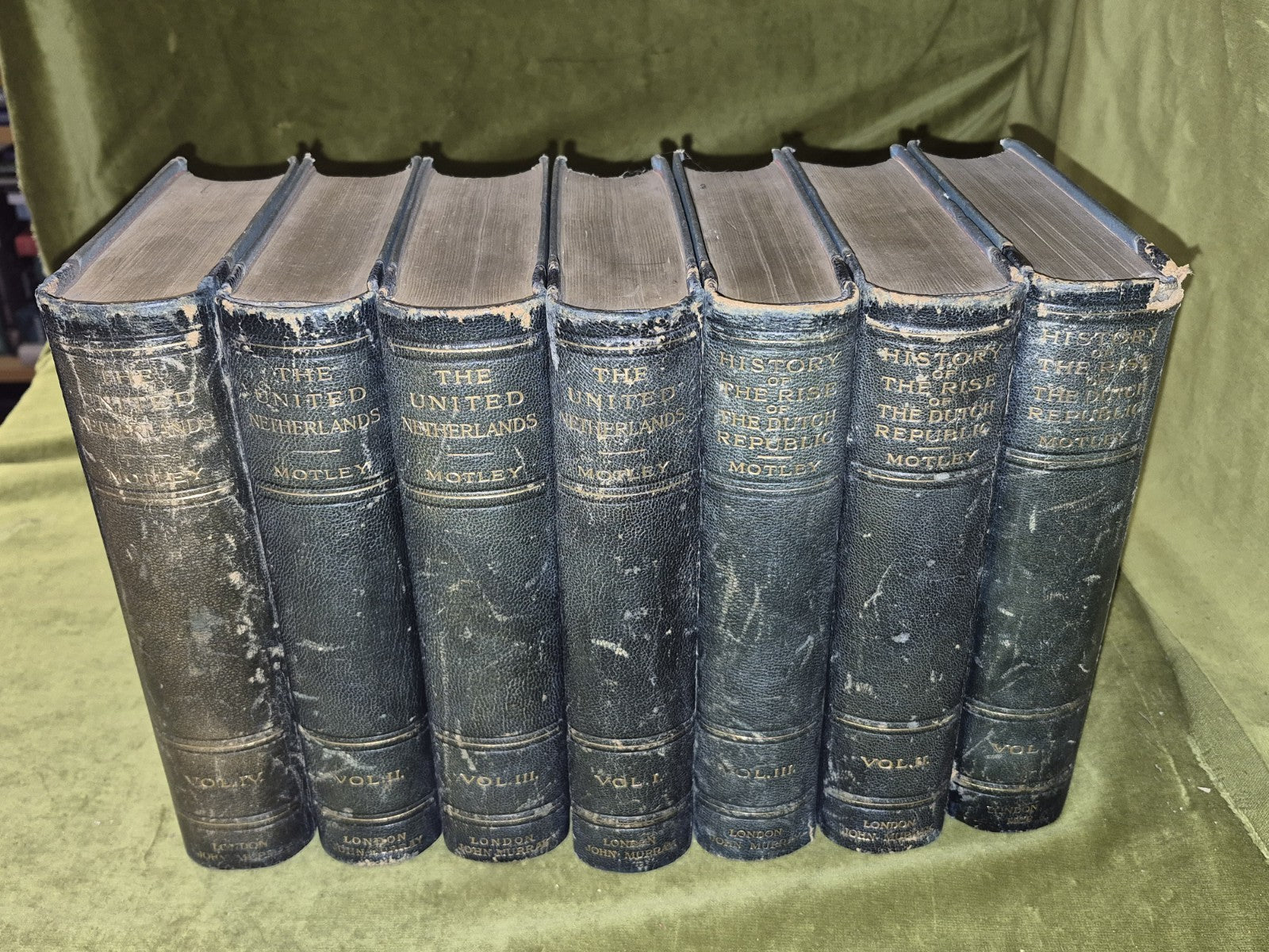 John Motley- Rise of the Dutch Republic 3 vol, United Netherlands 4 vol. 1903 HC0