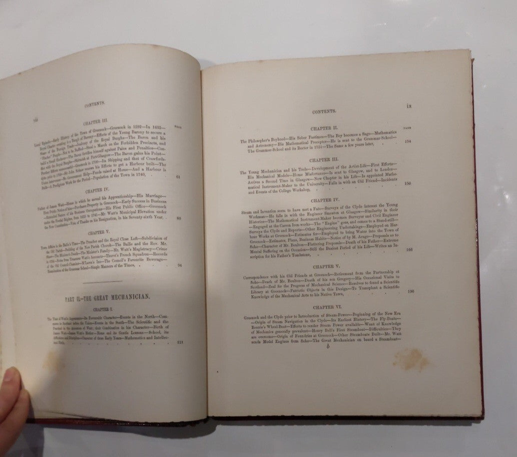 1856 Memorials of the Lineage of James Watt G Williamson 1st Edition With Map22