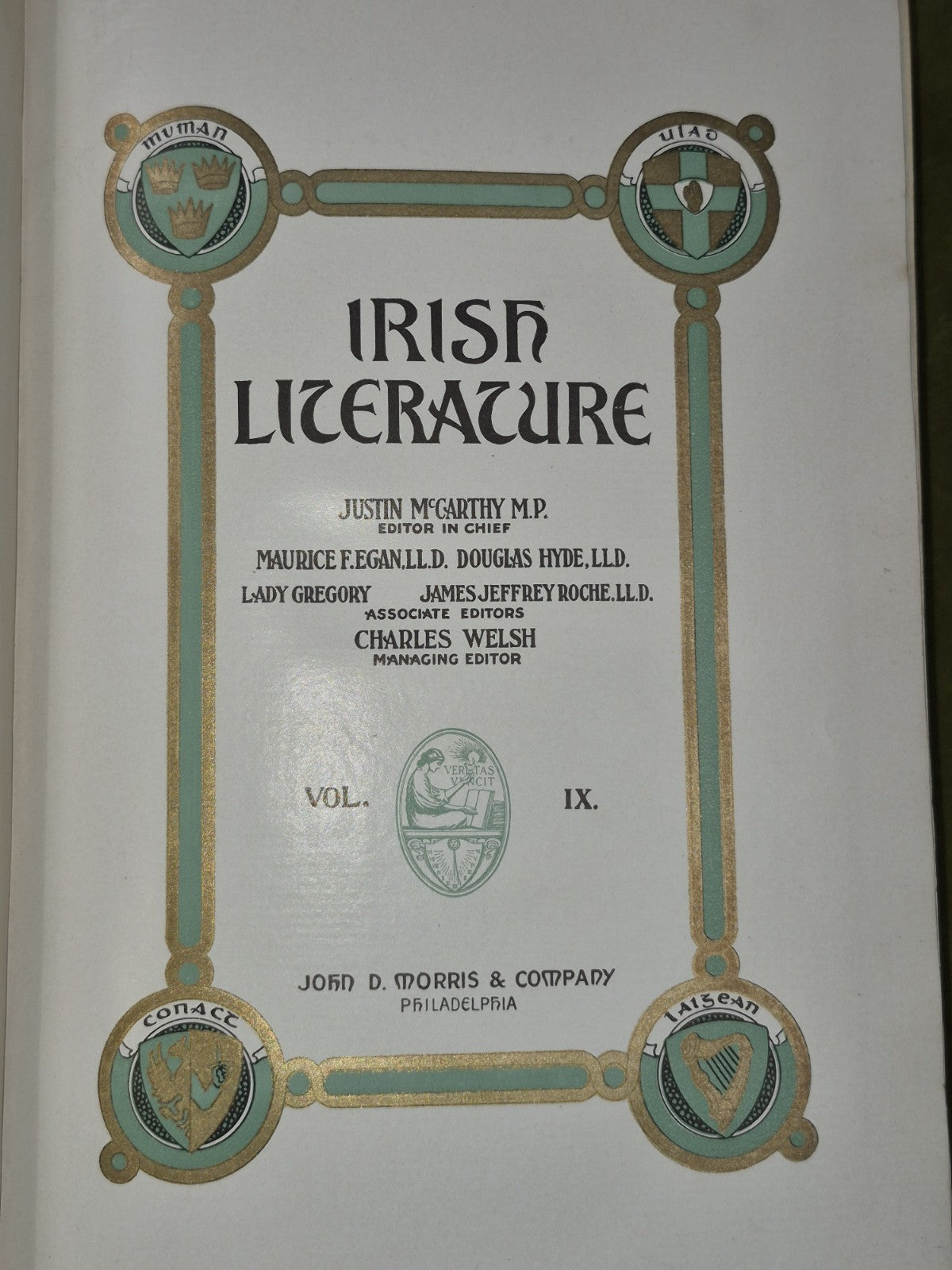 Irish Literature Complete 10 Vols Justin McCarthy John D Morris Philadelphia 8