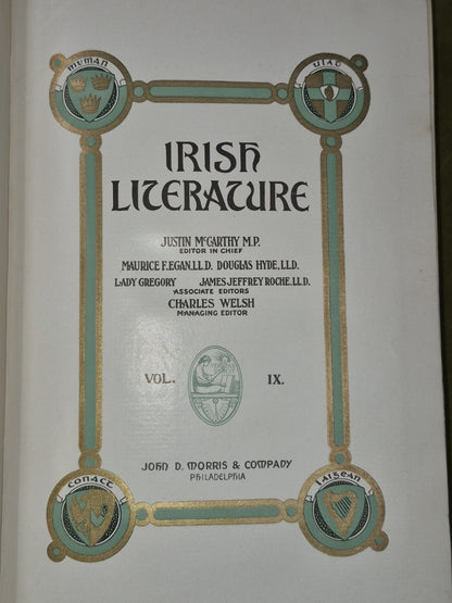 Irish Literature Complete 10 Vols Justin McCarthy John D Morris Philadelphia 8