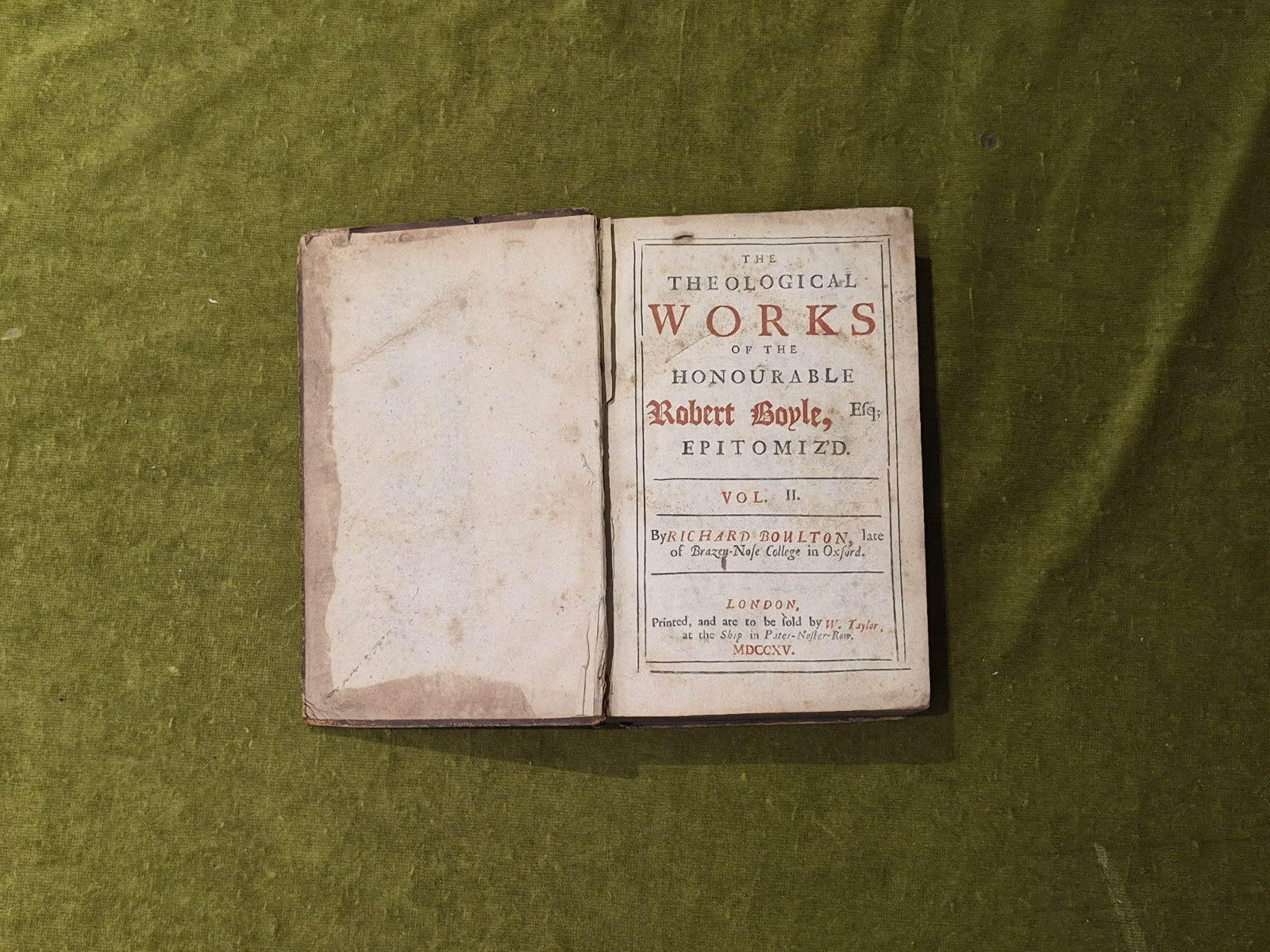Theological Works of the Honourable Robert Boyle Vol II - Richard Boulton 17150