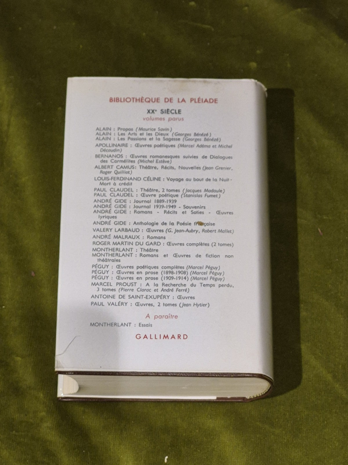 Theatre Recits Nouvelles by Albert Camus, 1962, Vintage French Drama Book2