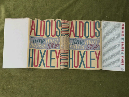 Time Must Have a Stop, Aldous Huxley 1945 1st Edition Dust Jacket2