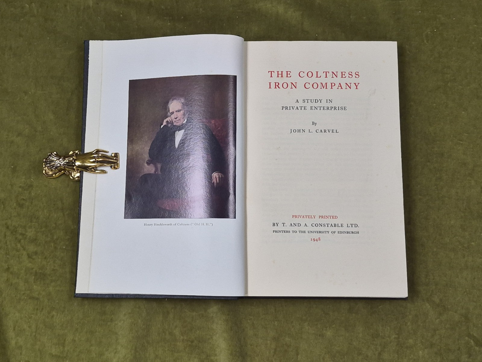 The Coltness Iron Company - John L. Carvel , Constable 1948 1st HB4