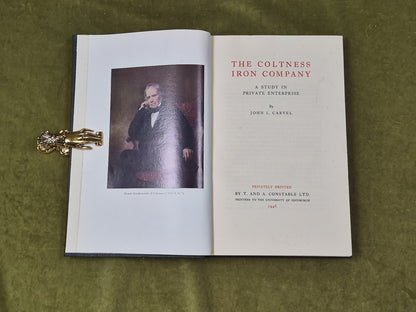 The Coltness Iron Company - John L. Carvel , Constable 1948 1st HB4