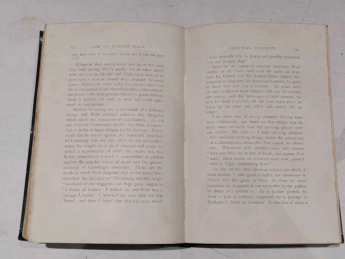 The Life of Joseph Wolf Animal Painter A.H. Palmer Longmans & Co (1895) Hb Book3